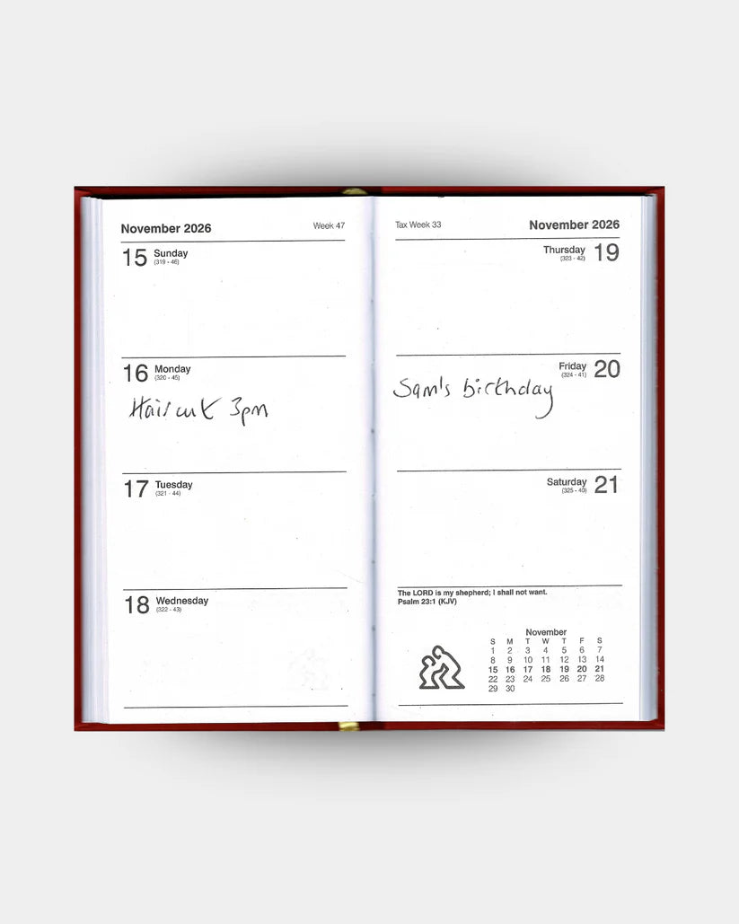 2026 Sunday Start Diary