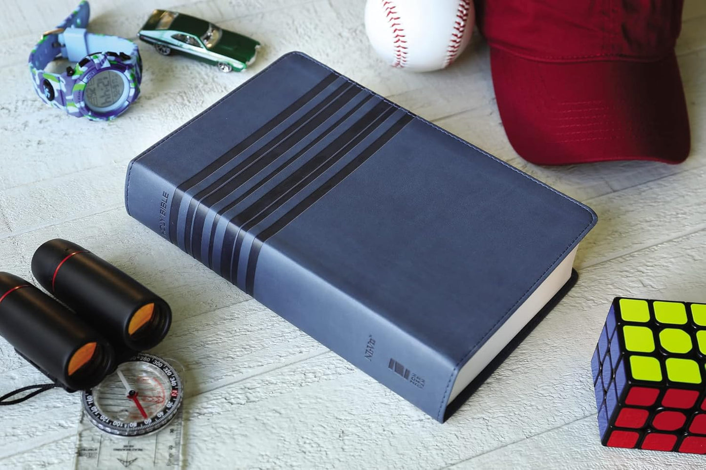 NIrV, Holy Bible, Large Print, Leathersoft, Blue Imitation Leather