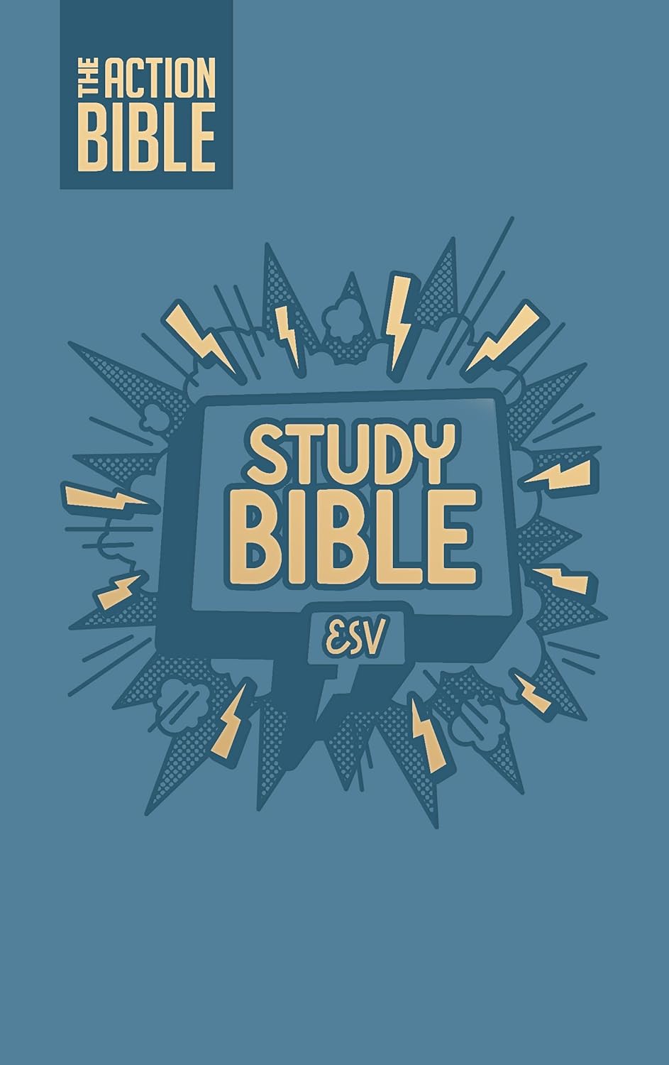 The Action Bible Study Bible Esv, Leathersoft, Blue, Full Color