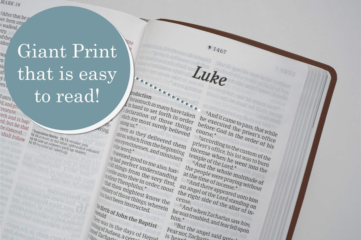 KJV Personal Size Giant Print Bible, Filament Edition, Brown: KJV, Brown/Mahogany, Leatherlike, Filament Enabled, Personal Size, Giant Print Imitation Leather – Large Print