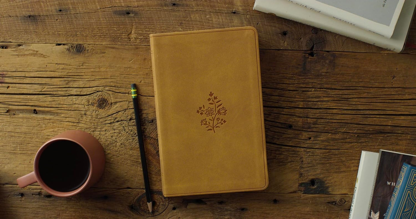 ESV Premium Gift Bible (TruTone, Nubuck Caramel, Wildflower Design)