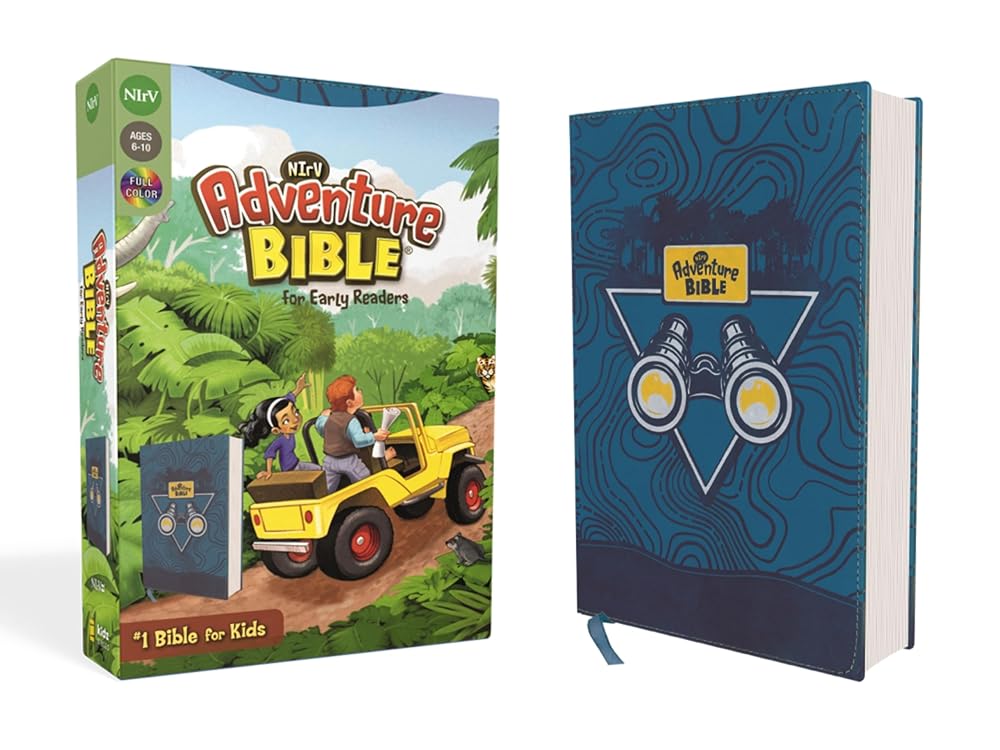 NIrV, Adventure Bible for Early Readers, Leathersoft, Blue, Full Color cover image