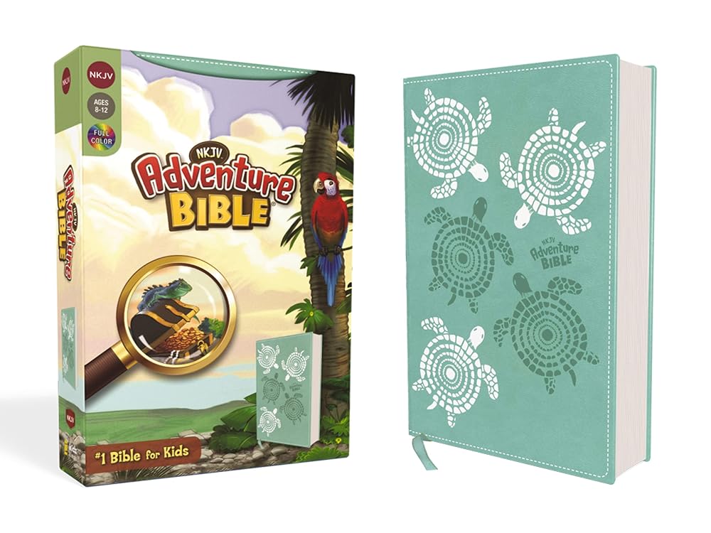 NKJV, Adventure Bible, Leathersoft, Teal, Full Color cover image