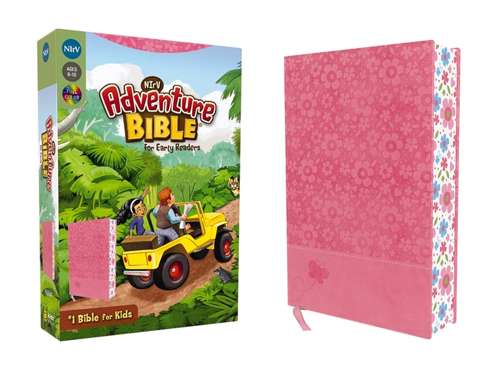 NIrV, Adventure Bible for Early Readers, Leathersoft, Pink, Full Color cover image