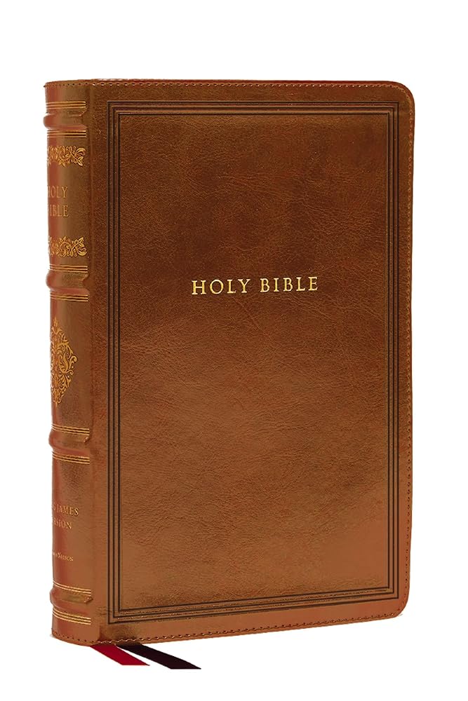 KJV Large Print Reference Bible, Brown Leathersoft, Red Letter, Comfort Print (Sovereign Collection): Holy Bible, King James Version cover image