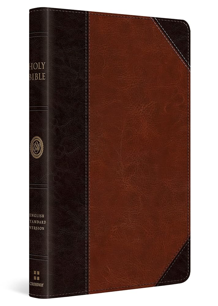 ESV Thinline Bible, Red Letter (TruTone, Brown/Cordovan, Portfolio Design): Holy Bible, English Standard Version cover image