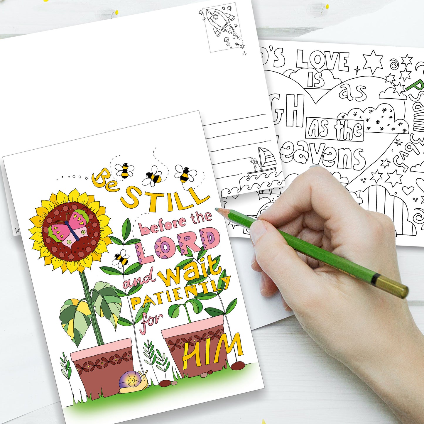 10 Exploring the Psalms Colouring Postcards