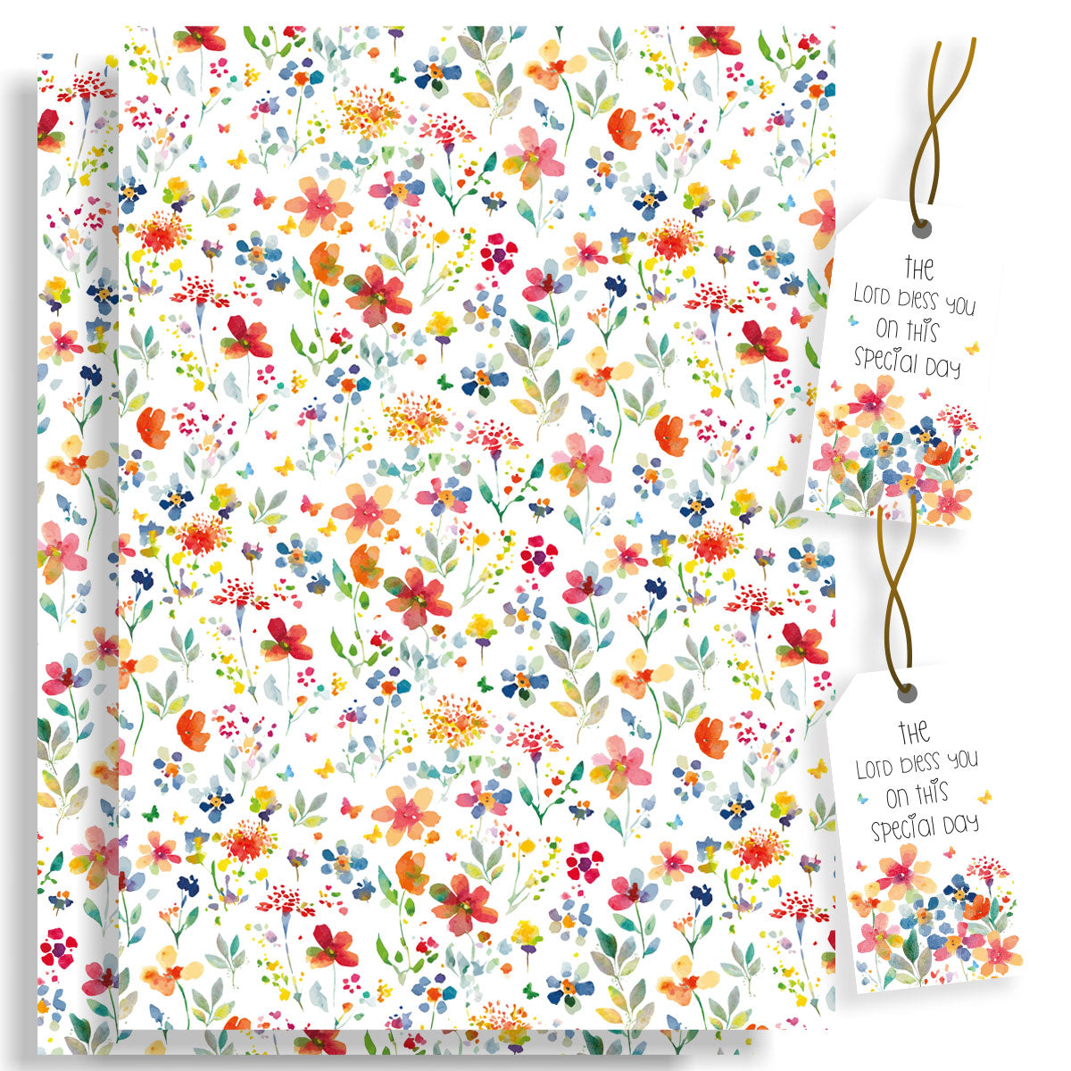 Summer Flowers Christian Wrapping Paper