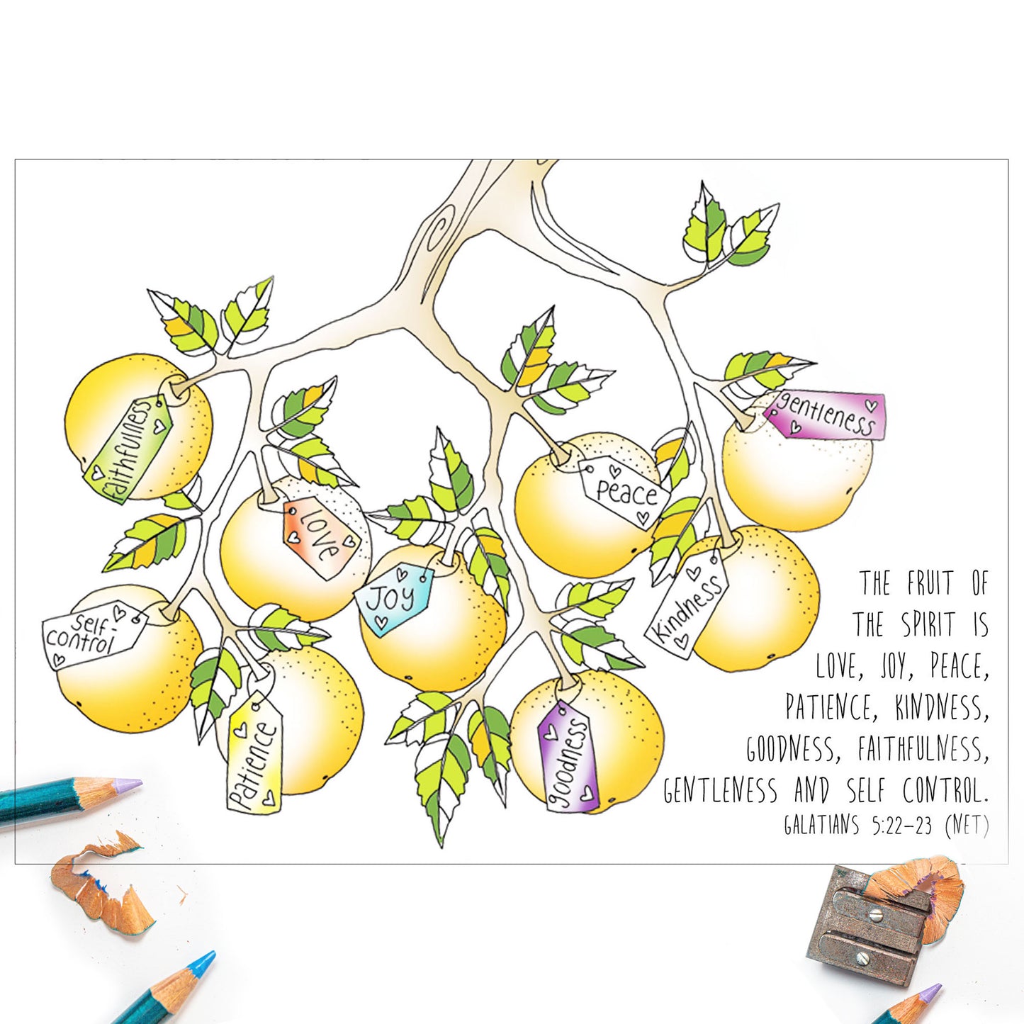 10 Images of Joy Colouring Postcards
