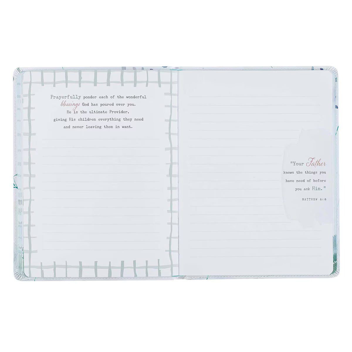 Be Still White Faux Leather Prayer Journal for Women