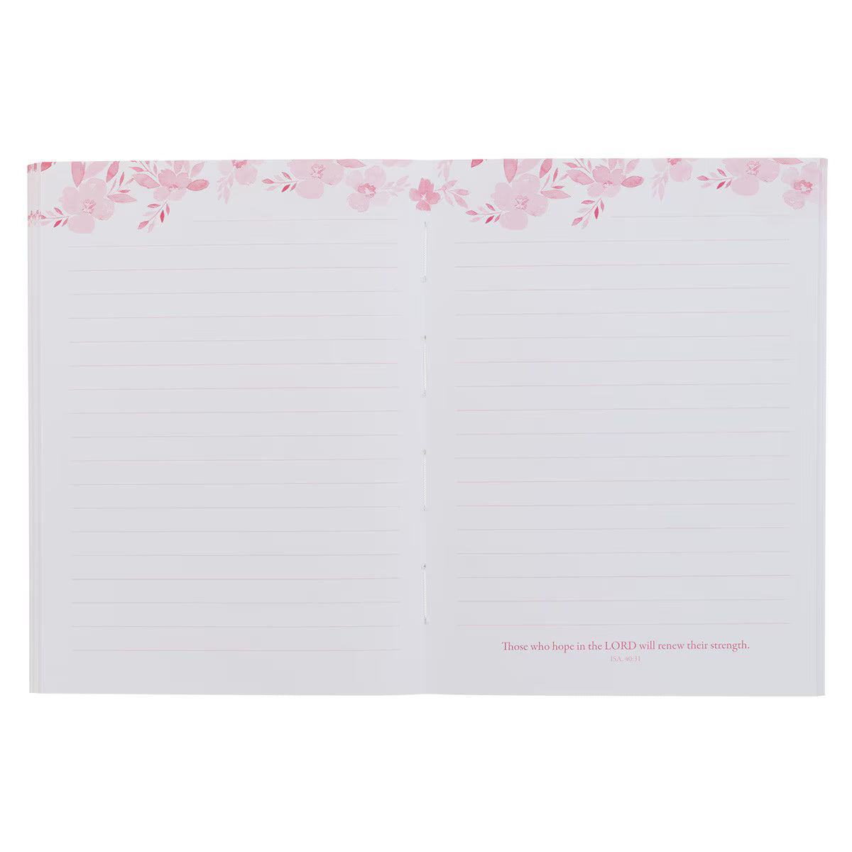 Renew Their Strength Yellow Floral Medium Notebook - Isaiah 40:31