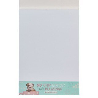 Teal Puppy Notepad - Psalm 23:5
