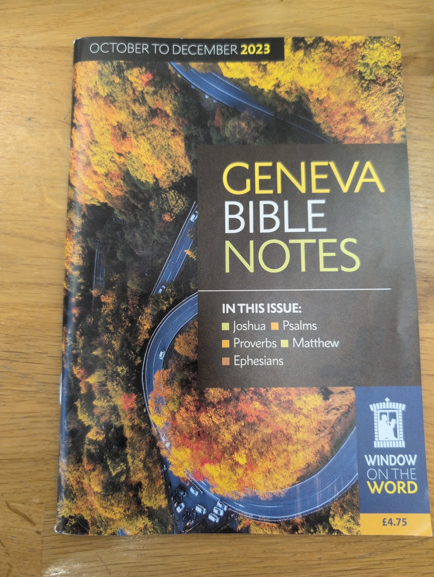 Geneva Bible Notes - October to December 2023