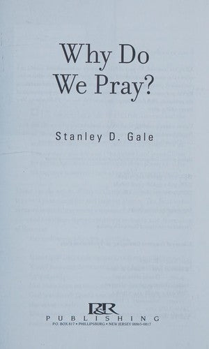 Why Do We Pray?