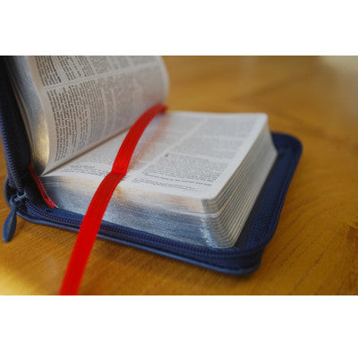 NIV Tiny Navy Soft-tone Bible with Zip