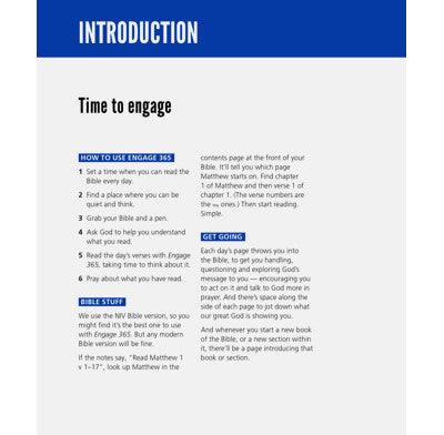 Engage 365: Get to Know God's People Daily Bible Readings That Connect with Your Life
