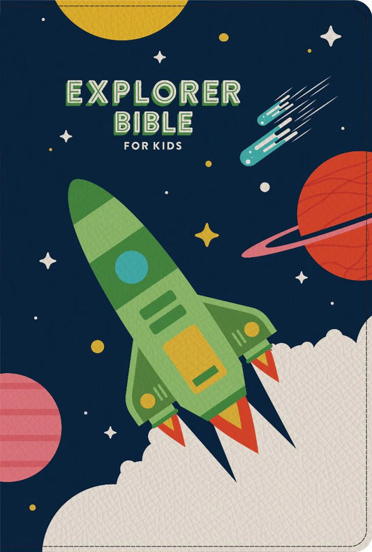 CSB Explorer Bible for Kids, Blast Off Leathertouch