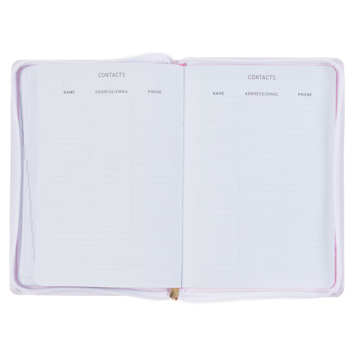 Trust in the Lord Blush Pink Faux Leather 2025 Executive Planner with Zipper Closure - Proverbs 3:5