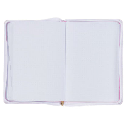 Trust in the Lord Blush Pink Faux Leather 2025 Executive Planner with Zipper Closure - Proverbs 3:5