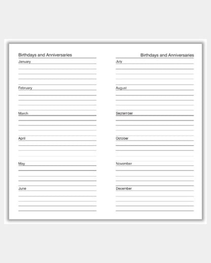 2027 Sunday Start Diary