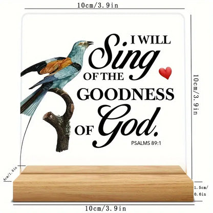 I Will Sing Desk Decor Sign