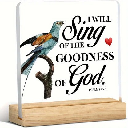 I Will Sing Desk Decor Sign