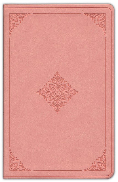 ESV Large Print Value Thinline Bible--soft leather-look, blush rose
