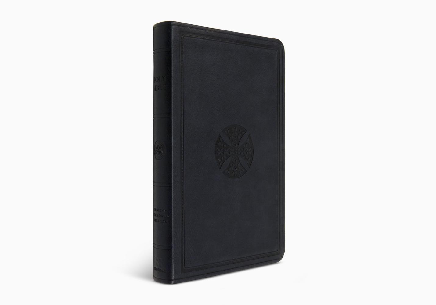 ESV Large Print Value Thinline Bible (TruTone, Navy, Mosaic Cross Design)