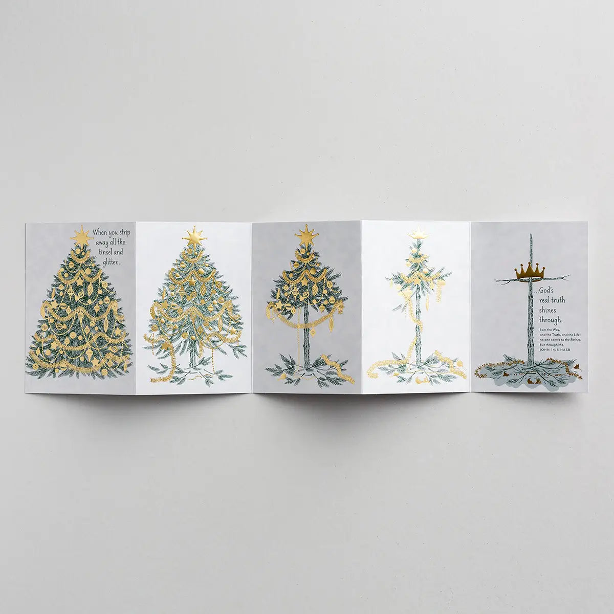 Tree to Cross - 18 Christmas Boxed Cards and Envelopes - Special Edition 5-Panel