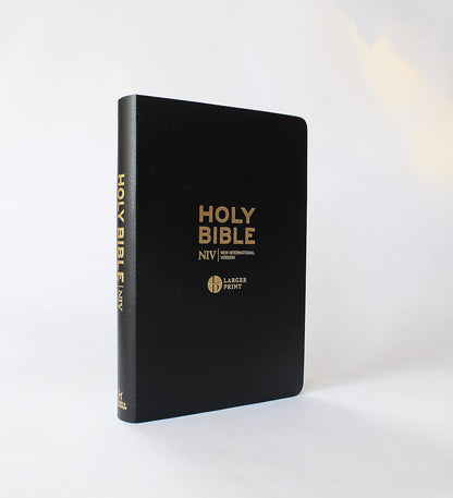 NIV Larger Print Black Leather Bible