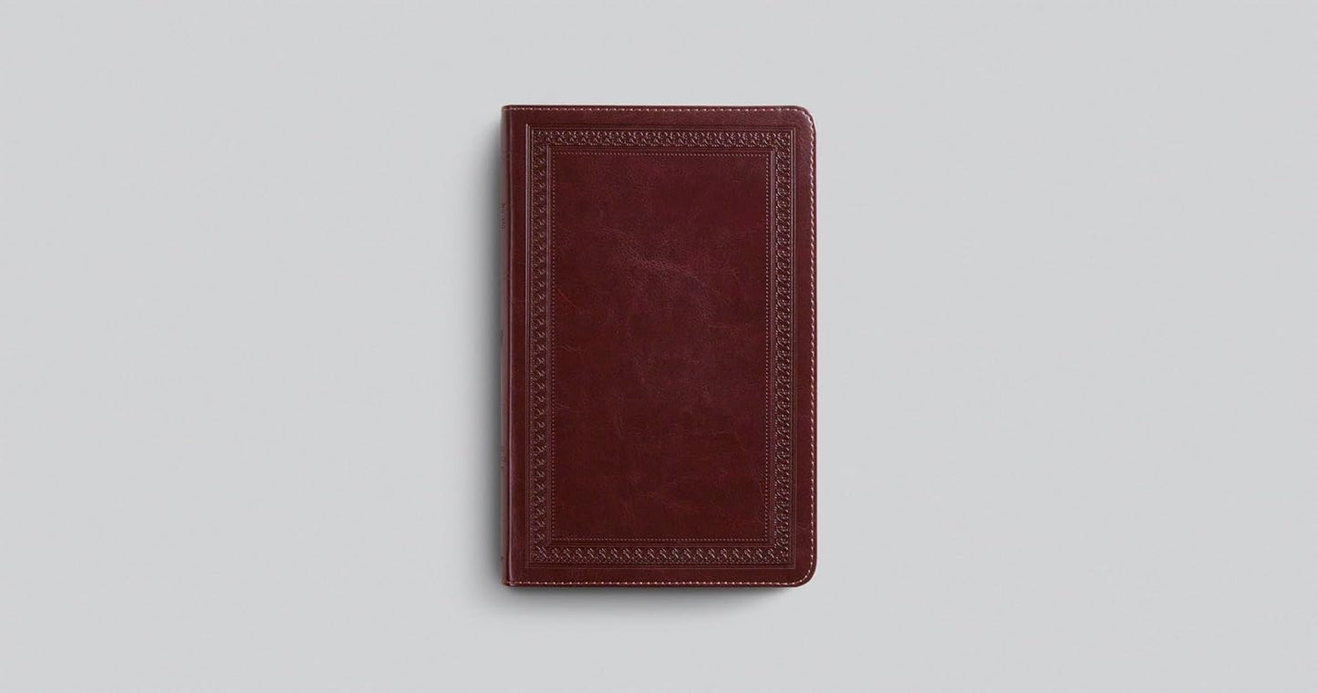 ESV Thinline Bible, TruTone, Mahogany, Border Design