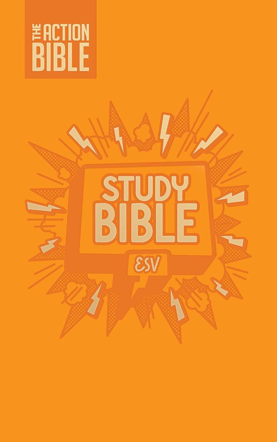 The Action Bible Study Bible Esv, Leathersoft, Orange