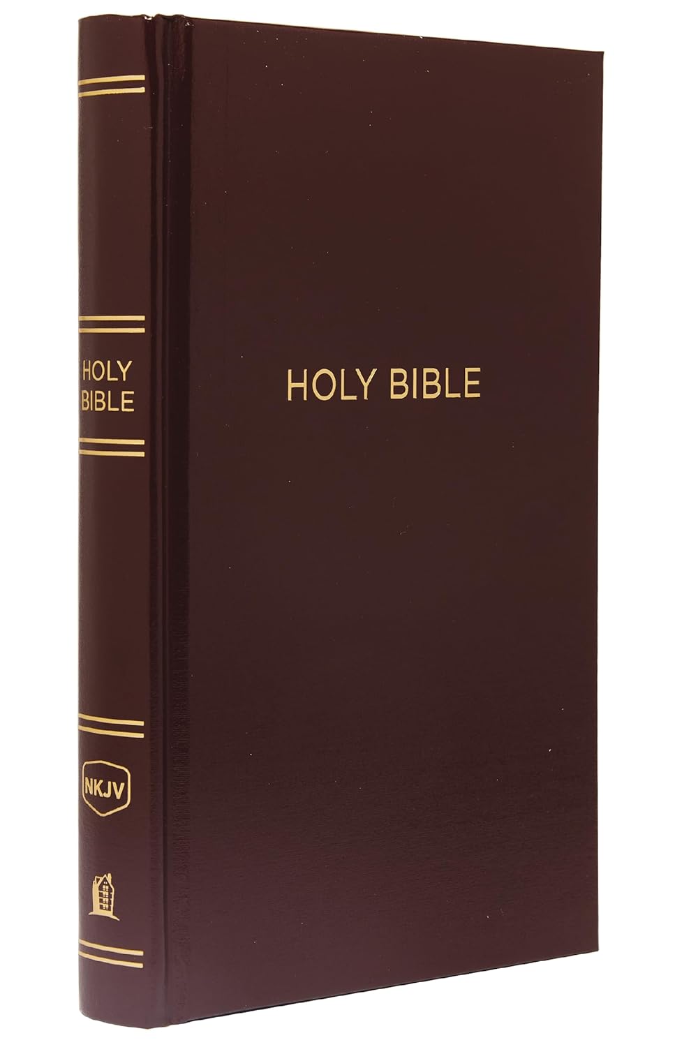 NKJV, Pew Bible, Hardcover, Burgundy, Red Letter, Comfort Print