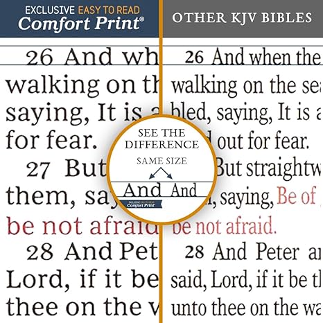 KJV Giant Print End-of-Verse Reference Bible--soft leather-look, brown