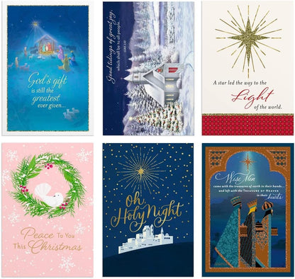 48 Inspirational Christmas Cards & Envelopes Value Pack