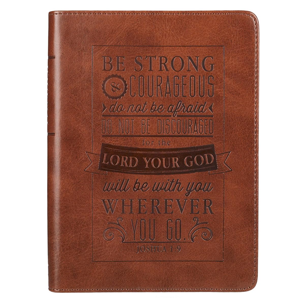 Handy-Sized Journal Be Strong and Courageous Joshua 1:9 Bible Verse Inspirational Scripture Notebook