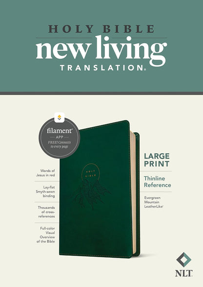 NLT Large Print Thinline Reference Bible, Filament Edition