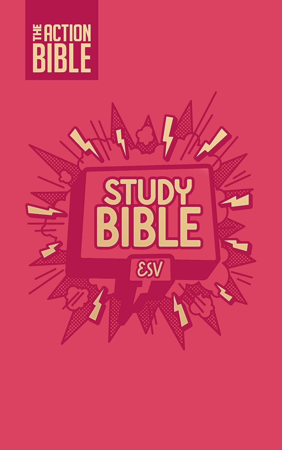 The Action Bible Study Bible Esv, Leathersoft, Pink, Full Color