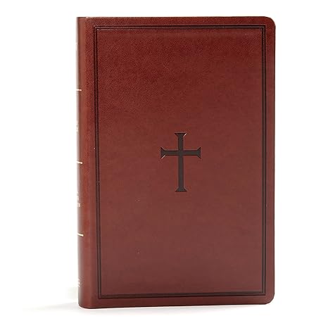 KJV Large Print Personal Size Reference Bible, Brown Leathertouch