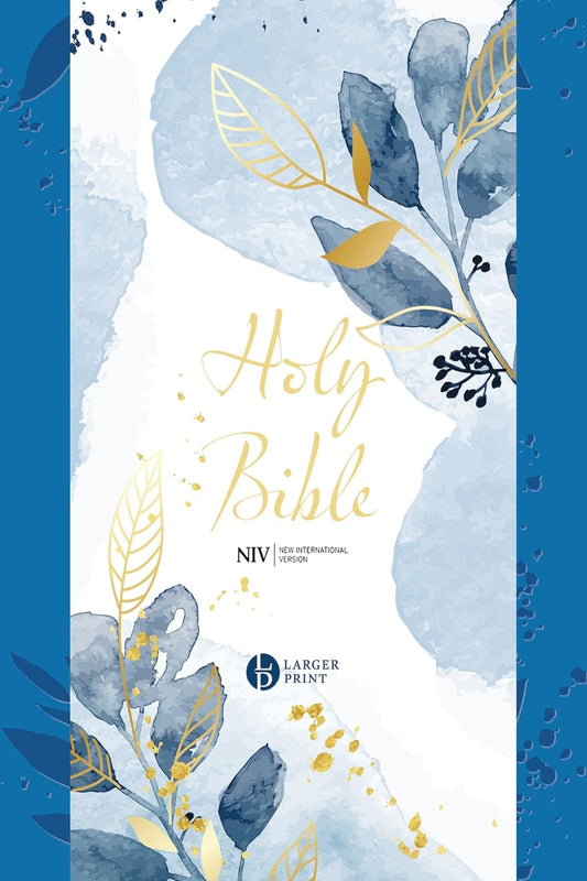 NIV Larger Print Blue Soft-tone Bible with Zip Flexibound