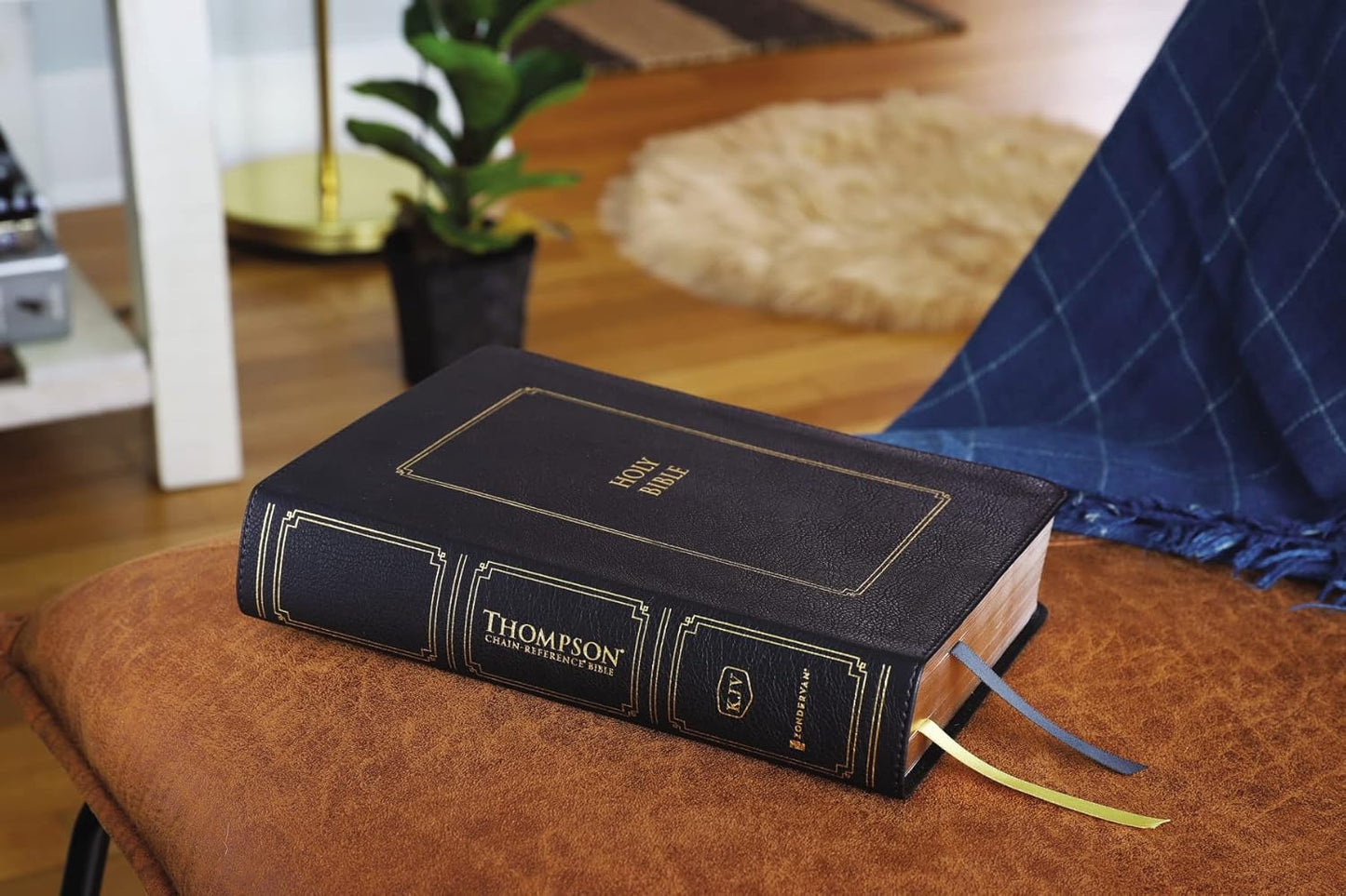 KJV - Thompson Chain Reference Bible, Leathersoft, Black, Red Letter, Comfort Print
