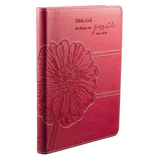 Handy-Sized Journal All Things Are Possible Mathew 19:26 Bible Verse Inspirational Scripture Notebook