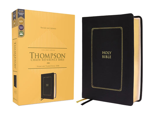 KJV - Thompson Chain Reference Bible, Leathersoft, Black, Red Letter, Comfort Print