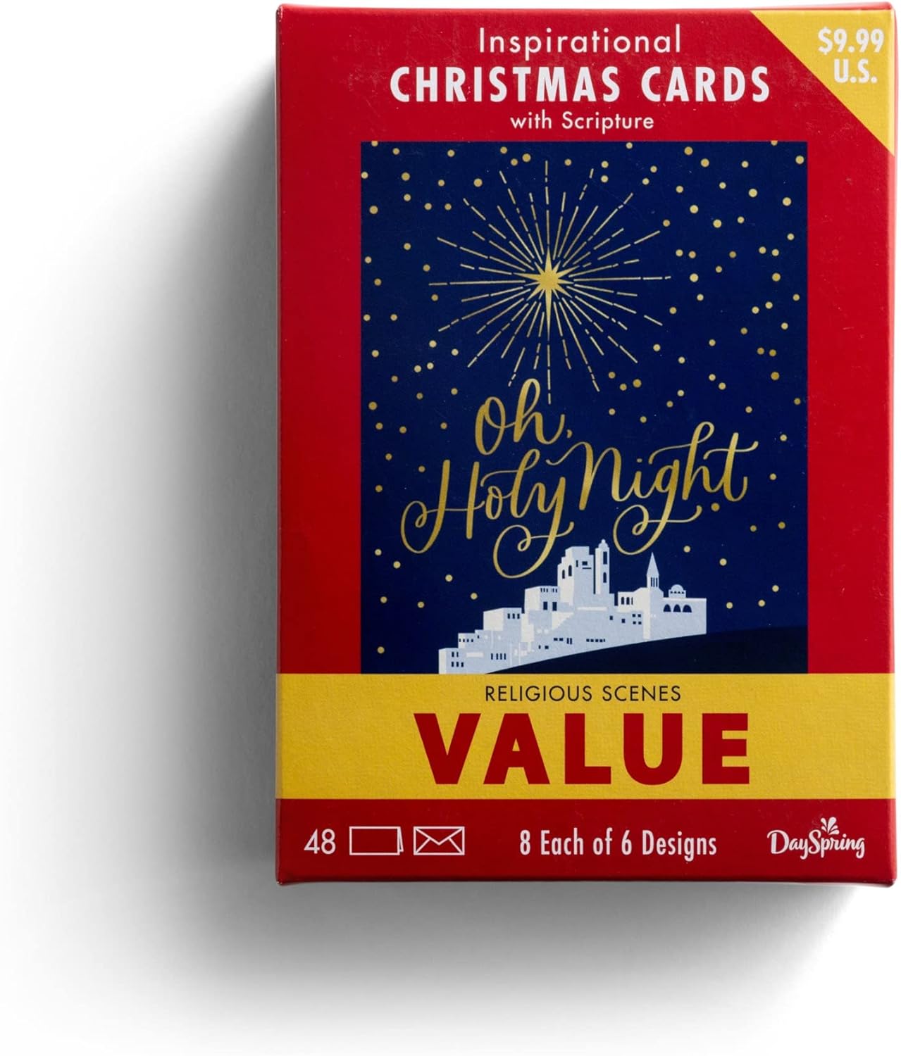 48 Inspirational Christmas Cards & Envelopes Value Pack