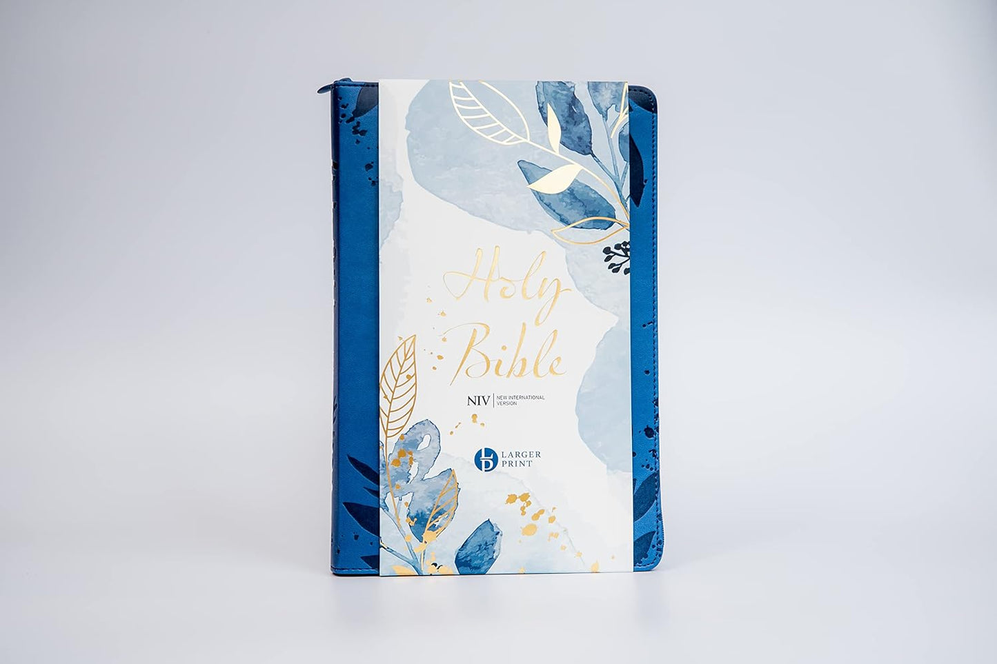 NIV Larger Print Blue Soft-tone Bible with Zip Flexibound