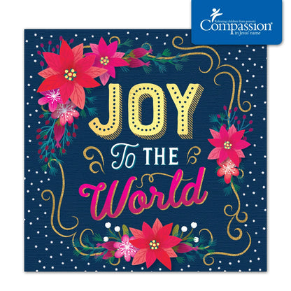 Compassion Charity Christmas Cards: Joy To The World (10pk)