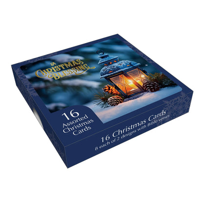 Christmas Card Box - Lanterns (16 cards)