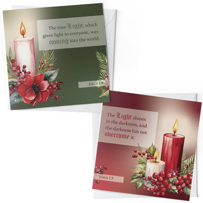 Christmas Card Box - Christmas Candles (16 cards)