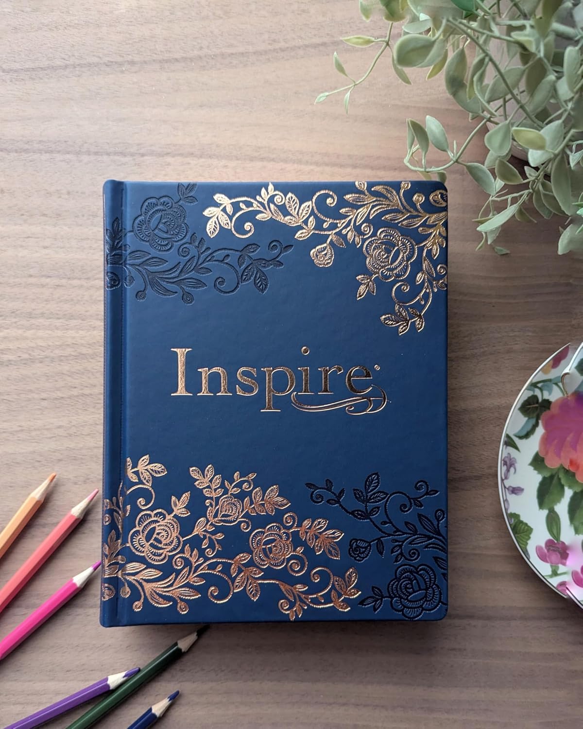 Inspire Bible NLT, Filament Enabled (Hardcover LeatherLike, Navy)