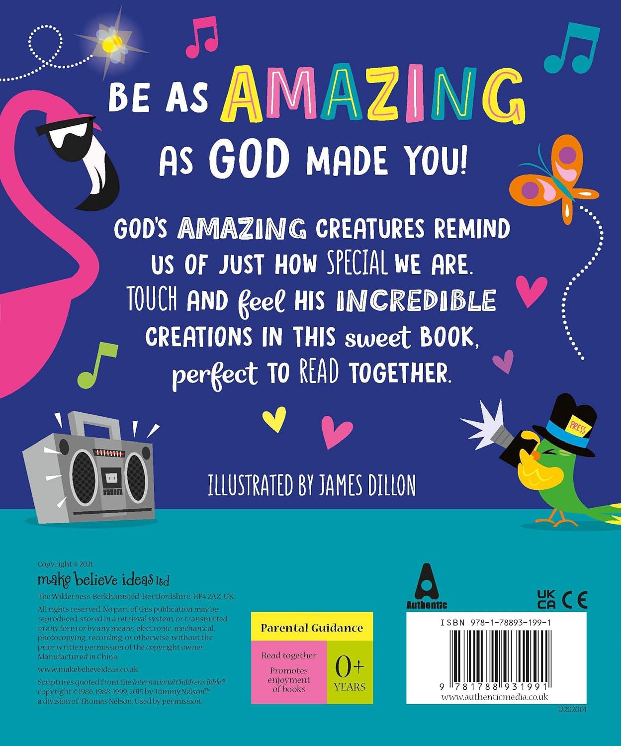 Be as Amazing as God Made You (Board Book) - Fun Touch and Feel Sections, Perfect Gift Idea